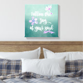 ライフ感動的ジョイ引用文 キャンバスプリント (インサイチュ (寝室))