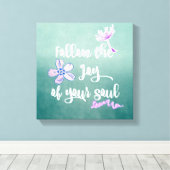 ライフ感動的ジョイ引用文 キャンバスプリント (インサイチュ (ウッドフロア))