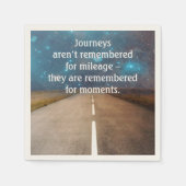 ライフ感動的トラベル引用文 スタンダードカクテルナプキン (正面)