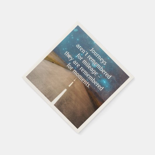 ライフ感動的トラベル引用文 スタンダードカクテルナプキン (角)