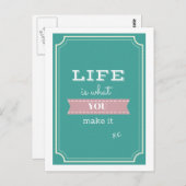 ライフ感動的引用文はがき ポストカード (正面/裏面)