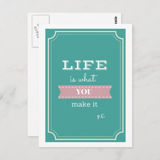 ライフ感動的引用文はがき ポストカード (正面/裏面)