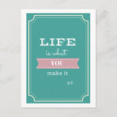 ライフ感動的引用文はがき ポストカード (正面)