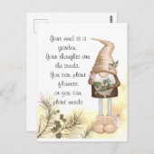 ライフ感動的引用文キュートガーデン格言H ポストカード (正面/裏面)