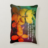 ライフ感動的引用文フラワー抽象芸術 アクセントクッション (裏面(縦))