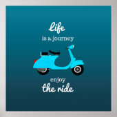 ライフ感動的引用文ブグラデーションルー ポスター (正面)