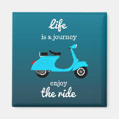 ライフ感動的引用文ブグラデーションルー マグネット (正面)