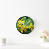 ライフ感動的引用文ワイルドフラワー ラウンド壁時計 (ホーム)