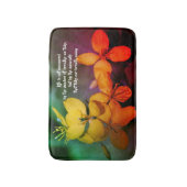 ライフ感動的引用文花抽象芸術 バスマット (正面縦)