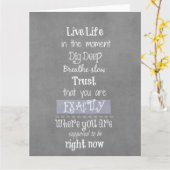 ライフ感動的引用文 カード (黄色い花)