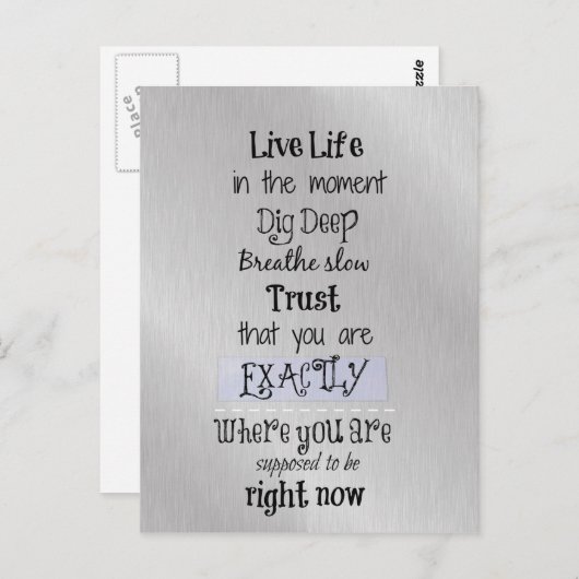 ライフ感動的引用文 ポストカード (正面/裏面)