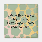 ライフ感動的引用文 マグネット (正面)