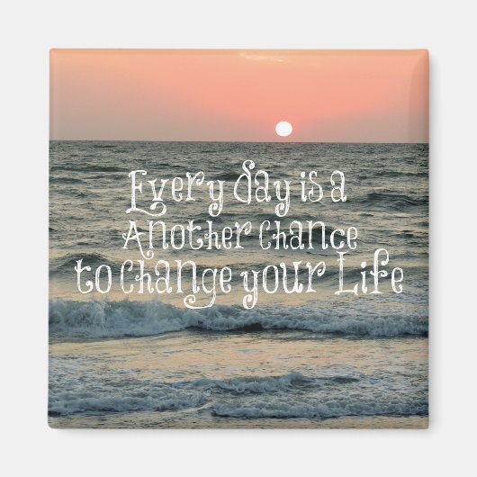 ライフ感動的引用文:毎日 マグネット (正面)