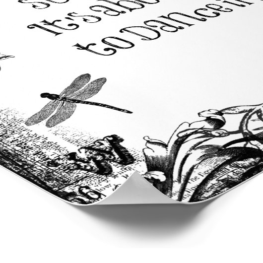 ライフ感動的引用文：雨の中の踊り ポスター (角)