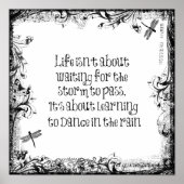 ライフ感動的引用文:雨の中の踊り ポスター (正面)