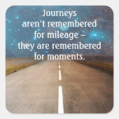 ライフ感動的&トラベル引用文 スクエアシール (正面)