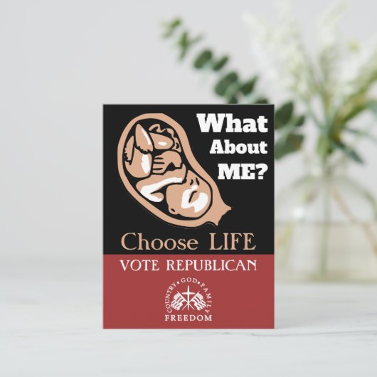ライフ投票の選択共和党プロライフ ポストカード (スタンド正面)