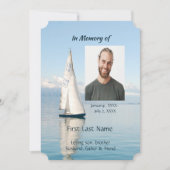 ライフ招待状セーラーセーリングボートお祝い 招待状 (正面)