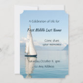 ライフ招待状セーラーセーリングボートお祝い 招待状 (裏面)