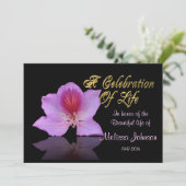 ライフ招待状ラベンダーオーキッドお祝い 招待状 (スタンド正面)