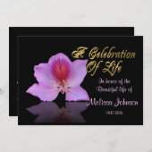 ライフ招待状ラベンダーオーキッドお祝い 招待状 (正面/裏面)