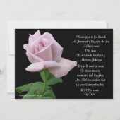 ライフ招待状ラベンダーバラお祝い 招待状 (裏面)