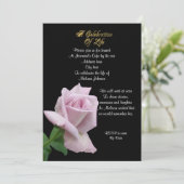 ライフ招待状ラベンダーバラお祝い 招待状 (スタンド正面)