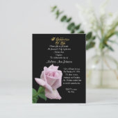 ライフ招待状ラベンダーバラお祝い 招待状 (スタンド正面)