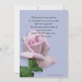 ライフ招待状ラベンダーバラお祝い 招待状 (裏面)