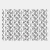 ライフ最高のエバーブラック&ホワイトタイポグラフィおもしろい ラッピングペーパーシート (正面2)