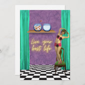 ライフ最高のファンキーヴィンテージキッチフラット (正面/裏面)