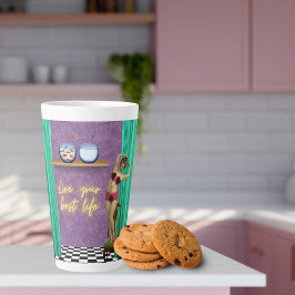 ライフ最高のファンキーヴィンテージキッチュ カフェラテマグ