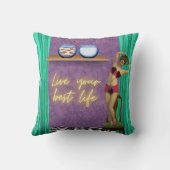 ライフ最高のファンキーヴィンテージキッチュ クッション (裏面)