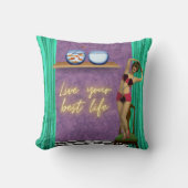 ライフ最高のファンキーヴィンテージキッチュ クッション (正面)