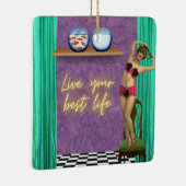 ライフ最高のファンキーヴィンテージキッチュ セラミックオーナメント (右)