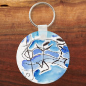 ライフ来に楽しみを追加する音楽 キーホルダー (正面)