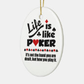 ライフ様トランプのポーカーカスタムオーナメント セラミックオーナメント (左)