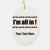 ライフ様トランプのポーカーカスタムオーナメント セラミックオーナメント (裏面)