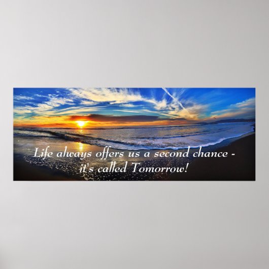 ライフ海サンライズ感動的モチベーション引用文 ポスター (正面)