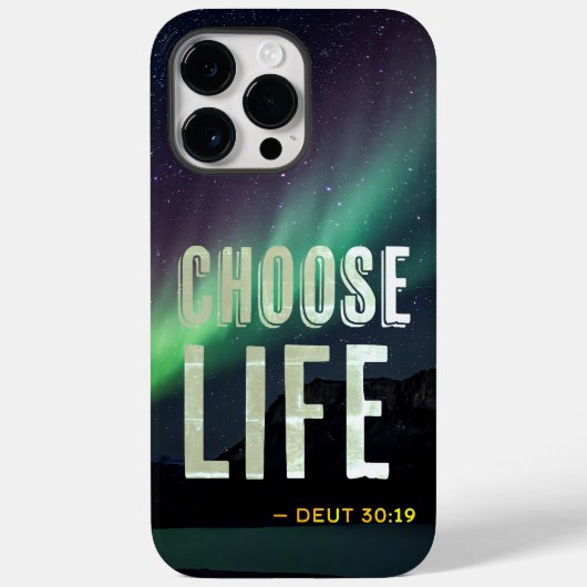 ライフ申命記30:19 Pro-Lifeを選択 Case-Mate iPhoneケース (裏面)