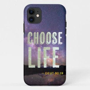 ライフ申命記30:19 Pro-Lifeを選択 iPhone 11 ケース
