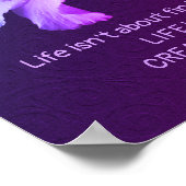 ライフ白ハイビスカス感動的花 ポスター (角)