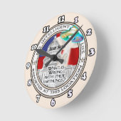 ライフ知性があるサイエンスフィクション政治時計なし ラウンド壁時計 (傾斜)