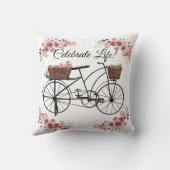 ライフ祝ヴィンテージフローラファームハウス自転車 クッション (裏面)