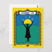 ライフ祝B_はがき ポストカード (正面/裏面)