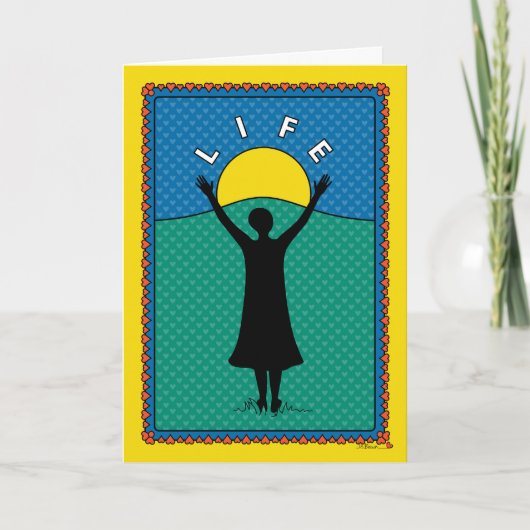 ライフ祝B_グリーティング カード (正面)