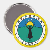 ライフ祝B_丸磁石3" マグネット (正面/裏面)