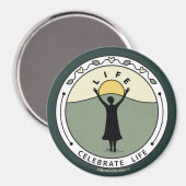 ライフ祝C_丸磁石3" マグネット (正面/裏面)