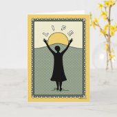 ライフ祝C_Greeting カード (黄色い花)