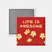 ライフ素晴らしは3ワード引用文磁石 マグネット (正面/裏面)